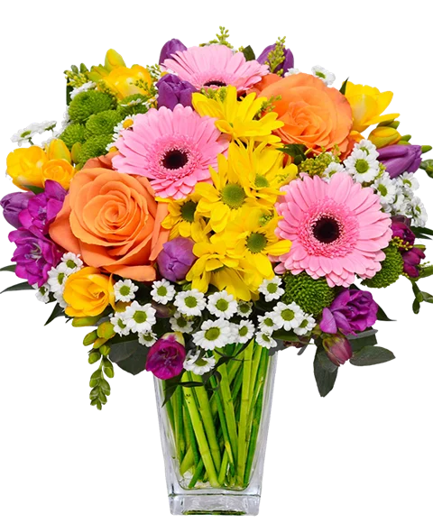 Bouquet gerbere rose e fiori misti