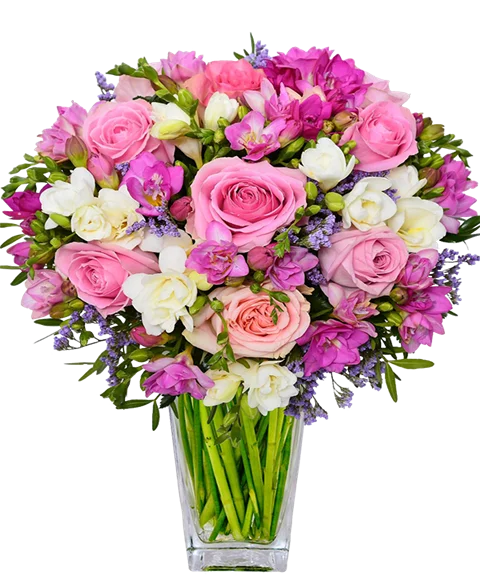 Bouquet rosa e bianco