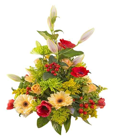 Composizione Alta di Fiori Misti