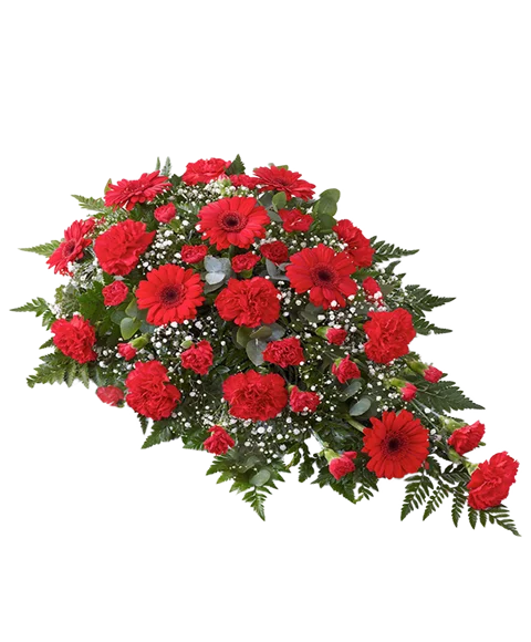 Cuscino Funebre sui Toni del Rosso