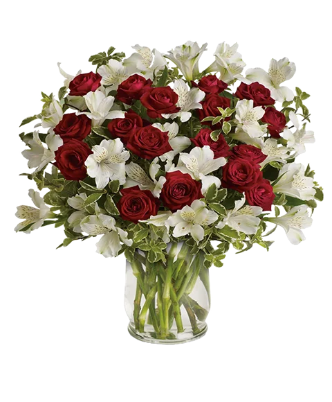 Bouquet Misto toni del Rosso e del Bianco
