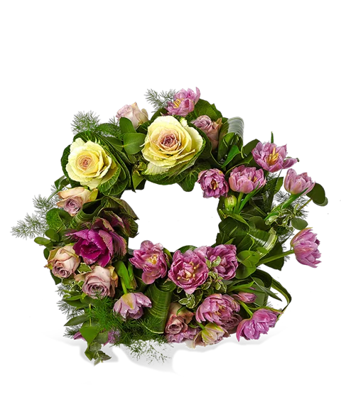 Corona per Lutto con Fiori Misti