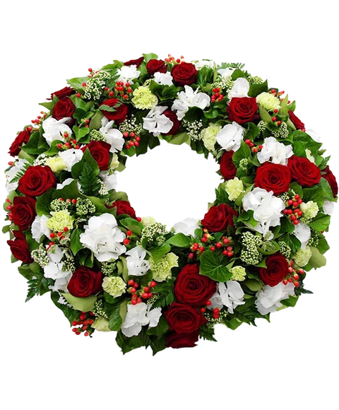 Corona Funebre Rose e Garofani